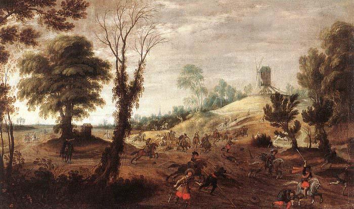 Meulener, Pieter Cavalry Skirmish - Oil on canvas oil painting image